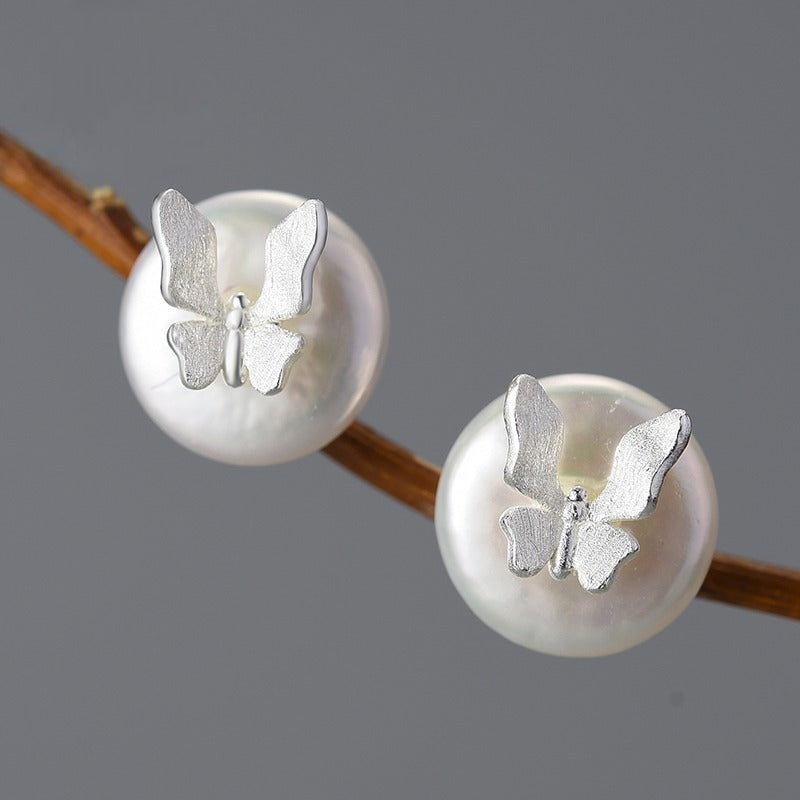 Boucles d'oreilles "Papillon" en argent 925