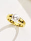 Bague "Pearl" en argent 925 plaqué or