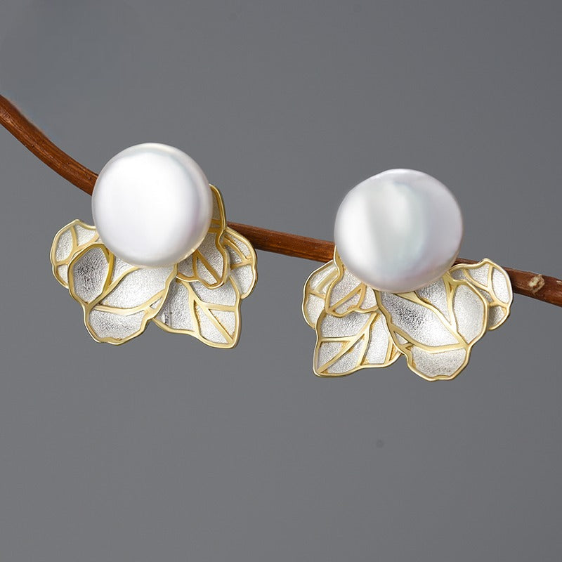 Boucles d'oreilles baroques "Pearl" en Argent 925