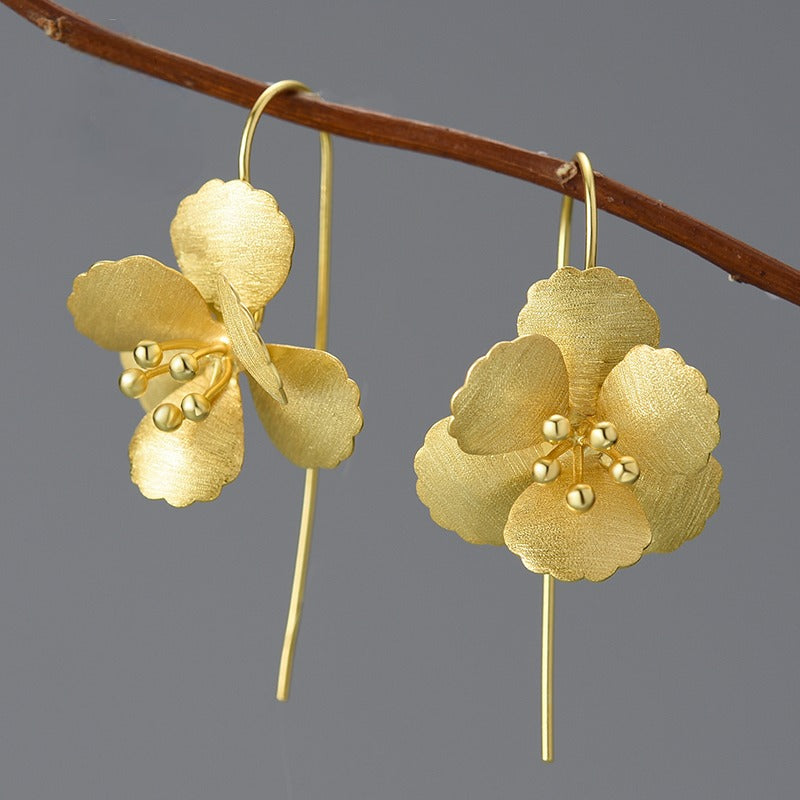 Boucles d'oreilles "Fleur" en argent 925