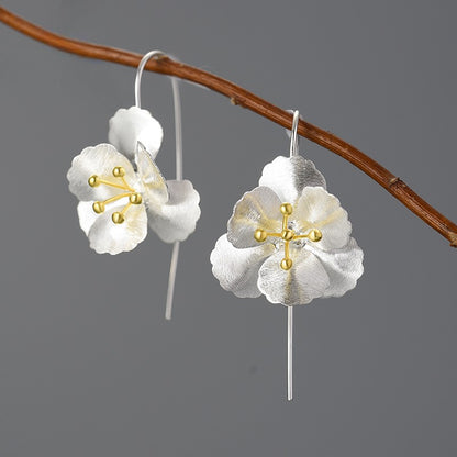 Boucles d'oreilles "Fleur" en argent 925