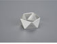 Bague ajustable "Origami" en argent 925