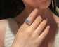 Bague "Romance" en argent 925 plaqué or blanc