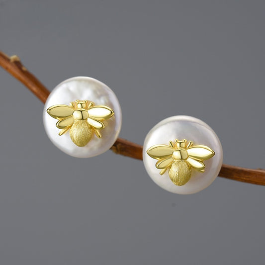 Boucles d'oreilles "Ma petite Abeille" en argent 925