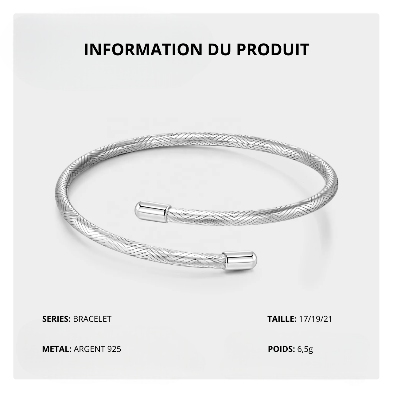 Bracelet minimaliste en argent 925