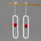 Boucles d'oreilles "Tulipe" en argent sterling assorties de Corail naturel