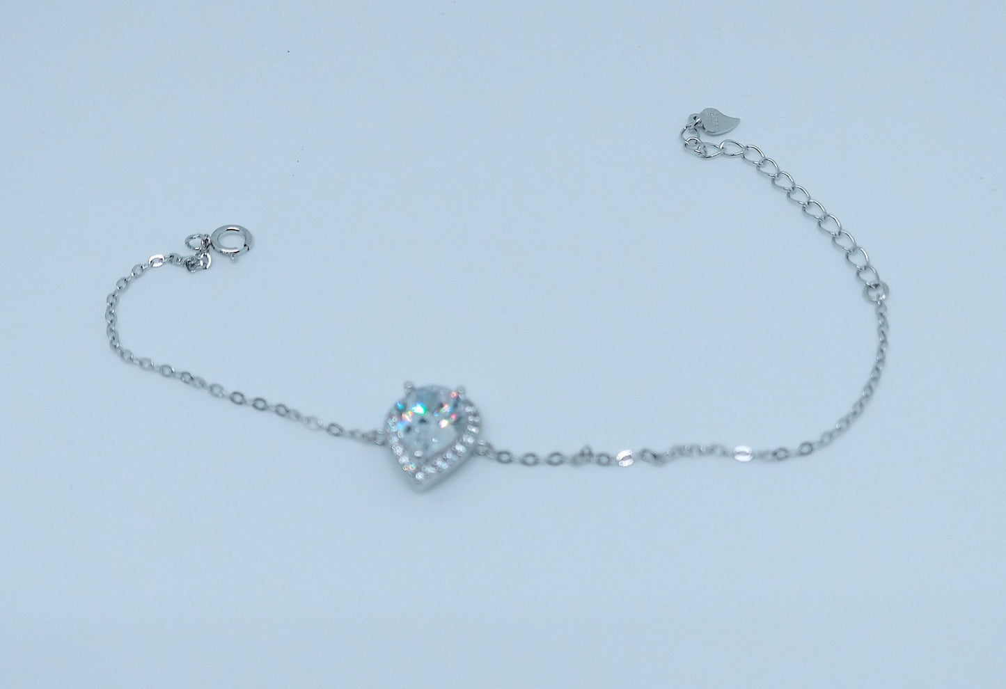 Bracelet "goutte" en Argent Sterling , assortie de zircon