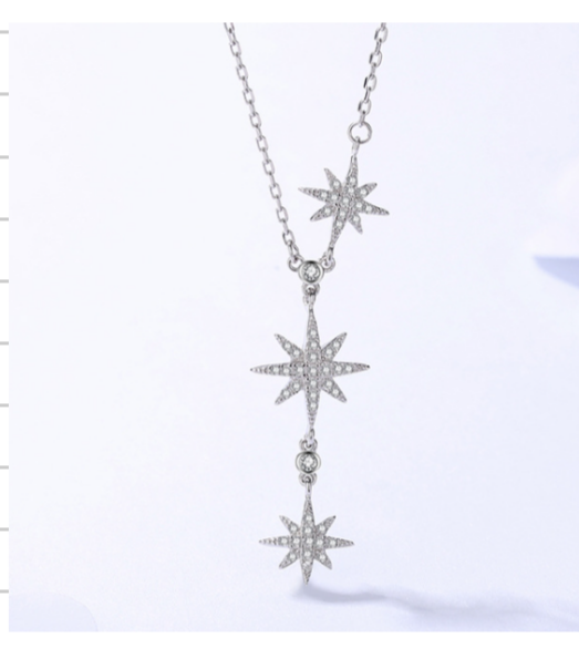 Collier "Etoiles" en Argent Sterling