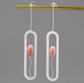 Boucles d'oreilles "Tulipe" en argent sterling assorties de Corail naturel