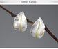 Boucles d'oreilles "Feuille" en argent 925 assorties de perle