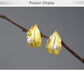 Boucles d'oreilles "Feuille" en argent 925 assorties de perle